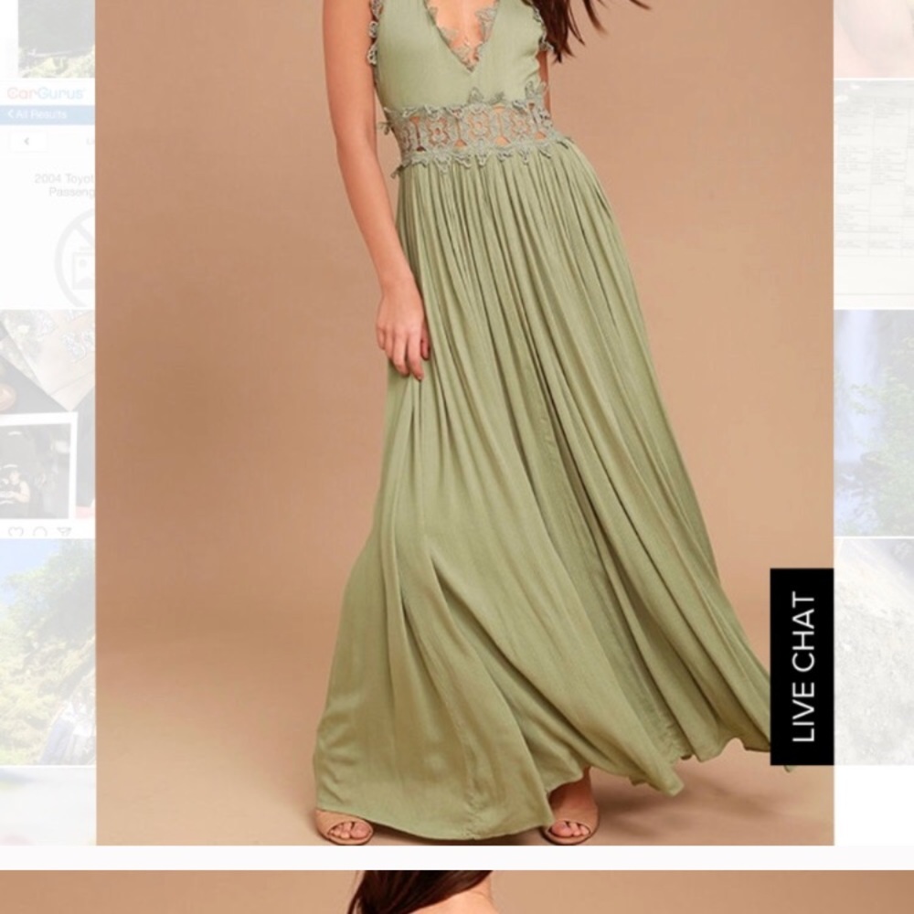 "This is Love" Sage Green Prom Maxi Dress